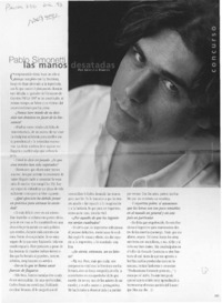 Pablo Simonetti, las manos desatadas  [artículo] Graciela Romero.