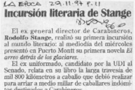 Incursión literaria de Stange  [artículo].
