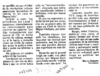Protesta por "Informe especial"  [artículo] Miguel Serrano.