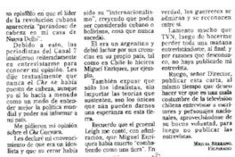 Protesta por "Informe especial"  [artículo] Miguel Serrano.