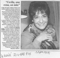"Cecilia, una reina, un mito"  [artículo].