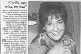 "Cecilia, una reina, un mito"  [artículo].