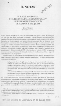 Poesía y ecología una lectura de Musas desvaídas y Escrito sobre un balancín
