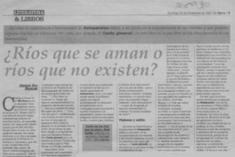 Ríos que se aman o ríos que no existen?  [artículo] Cristián Vila Riquelme.