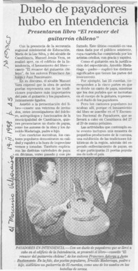 Duelo de payadores hubo en intendencia  [artículo].