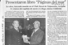 Presentaron libro "Páginas del mar"  [artículo].