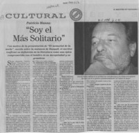 "Soy el más solitario"  [artículo].
