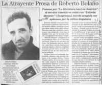 La Atrayente prosa de Roberto Bolaño  [artículo].