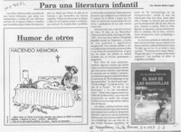 Para una literatura infantil  [artículo] Marino Muñoz Lagos.
