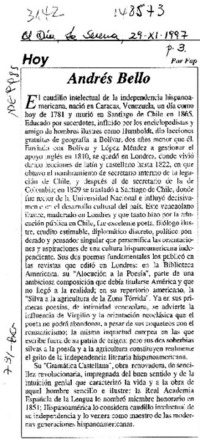 Andrés Bello  [artículo] Fap.