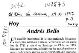 Andrés Bello  [artículo] Fap.