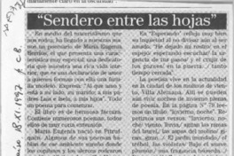 "Sendero entre las hojas"  [artículo] Adolfo Simpson T.