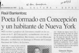 Poeta formado en Concepcón y un habitante de Nueva York  [artículo].