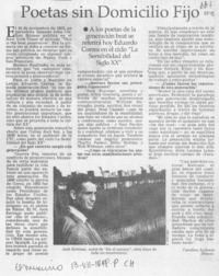 Poetas sin domicilio fijo  [artículo] Carolina Andonie Dracos.