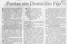 Poetas sin domicilio fijo  [artículo] Carolina Andonie Dracos.