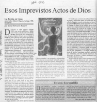 Esos imprevistos actos de Dios  [artículo] Javier Edwards Renards.