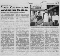 Cuatro visiones sobre la literatura regional