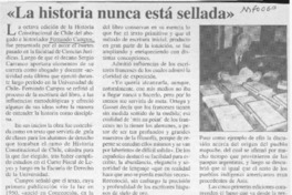 "La historia nunca está sellada"  [artículo].