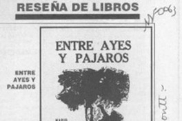Entre ayes y pájaros  [artículo] Carlos Alberto Trujillo.