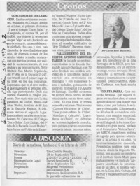 Cronos  [artículo] Carlos René Ibacache I.