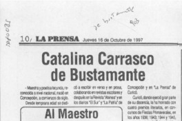 Catalina Carrasco de Bustamante  [artículo].