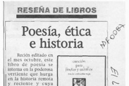 Poesía, ética e historia  [artículo].