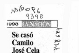 Se casó Camilo José Cela  [artículo].