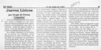 Jueves líricos  [artículo].