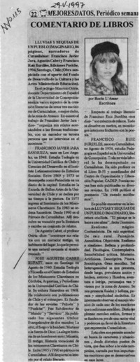 Lluvias y segquías de un pueblo imaginario  [artículo] Rocío L'Amar.