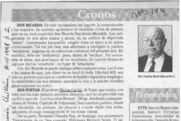 Cronos  [artículo] Carlos René Ibacache I.