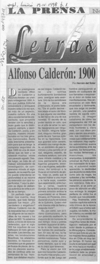 Alfonso Calderón, 1900