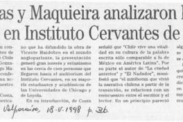 Contreras y Maquieira analizaron literatura chilena en Instituto Cervantes de Chicago  [artículo].