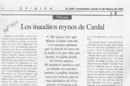 Los inauditos reynos de Cardal  [artículo] Sergio Ramón Fuentealba.