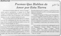 Poemas que hablan de amor por esta tierra  [artículo].
