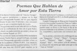 Poemas que hablan de amor por esta tierra  [artículo].