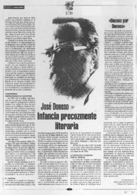 José Donoso, infancia precozmente literaria