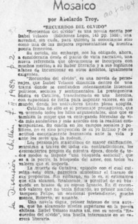 "José Donoso tuvo una sobrevida de más de 20 años"  [artículo] Mario Rodríguez O.