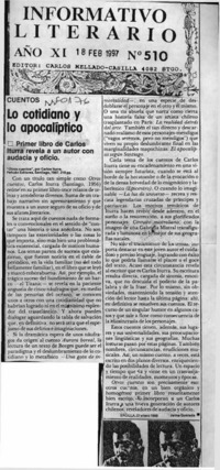 Lo cotidiano y lo apocalíptico