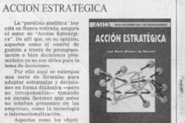 Acción estratégica  [artículo].