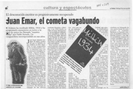 Juan Emar, el cometa vagabundo  [artículo] Andrés Gómez B.