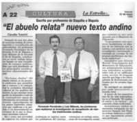 "El abuelo relata" nuevo texto andino  [artículo] Claudia Tosetti.