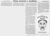 Para sonreír y meditar  [artículo] Marino Muñoz Lagos.