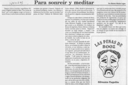 Para sonreír y meditar  [artículo] Marino Muñoz Lagos.