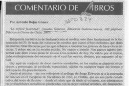 "La difícil juventud"  [artículo] Antonio Rojas Gómez.