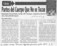 Partes del cuerpo que no se tocan  [artículo] Jaime Otazo.