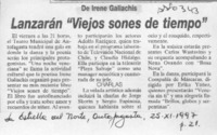 Lanzarán "Viejos sones de tiempo"  [artículo].