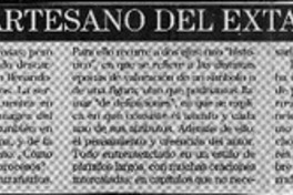 Artesano del éxtasis  [artículo] Víctor Rojas Farías.