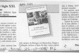 Una industria del siglo XX, el caballo chileno  [artículo] Manuel Somarriva Lira.