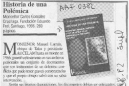 Historia de una polémica  [artículo] Hernán Poblete Varas.