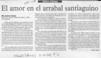 El amor en el arrabal santiaguino  [artículo] Milton Aguilar.